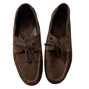 Ralph Lauren shoe Mens Brown Leather Polo Boat Shoe Size 13D